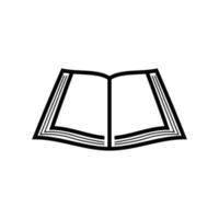 open book icon, book symbol, handbook vector in outline style