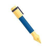 blue pen icon vector