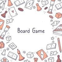 Hand drawn banner template of board game vector