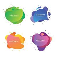 A set of abstract advertising banners with a rounded shape. Vector illustration.