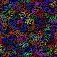 Colorful seamless scribbles and crumpled lines pattern texture background, vector illustration