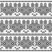 Seamless Navajo tribal black and white pattern. Ethnic vector ornament.