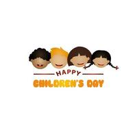 International Children's Day Vector Illustration. Happy Children's Day