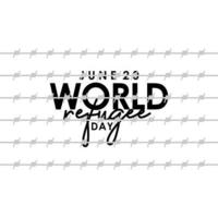 Diseño de vectores de refugiados mundiales para impresión de pancartas y fondo de momento internacional