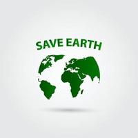 Save The Earth Vector Design For Banner Print and Greeting Background