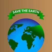 Save The Earth Vector Design For Banner Print and Greeting Background