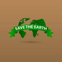 Save The Earth Vector Design For Banner Print and Greeting Background