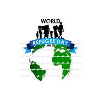 World Refugee Vector Design For Banner Print and International Moment Background