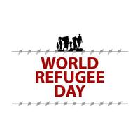 World Refugee Vector Design For Banner Print and International Moment Background