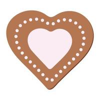 Cookie Heart Gingerbread Vector For Web, Presentation, Logo, Icon, Etc