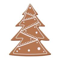 vector de pan de jengibre de árbol de Navidad para web, presentación, logotipo, icono, etc.