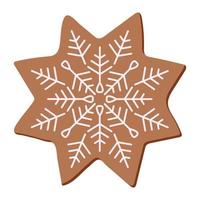 Cookie Snowflake Gingerbread Vector For Web, Presentation, Logo, Icon, Etc