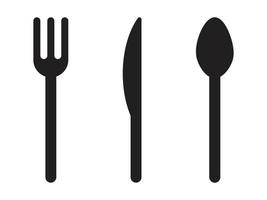 tenedor, cuchara, cuchillo, icono, vector, para, web, presentación, logotipo, infografía, café, bar, restaurante vector