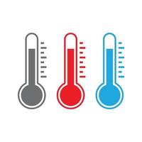 termómetro temperatura caliente o frío icono vector para web, presentación, logotipo, infografía