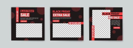 Social media post template for black friday sale. Premium template for black friday sale. vector