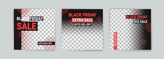 Social media post template for black friday sale. Premium template for black friday sale. vector