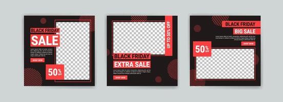 Social media post template for black friday sale. Premium template for black friday sale. vector