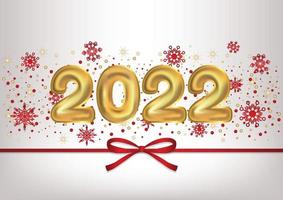 new year balloons text 2022 art banner vector