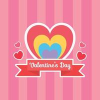 valentines day card art design pink card vector