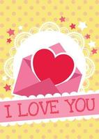 happy valentine's day art card vector