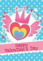 happy valentines day card art vector