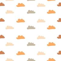 Seamless vector pattern with cute baby clouds