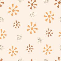 Seamless vector pattern with abstract sun in boho style