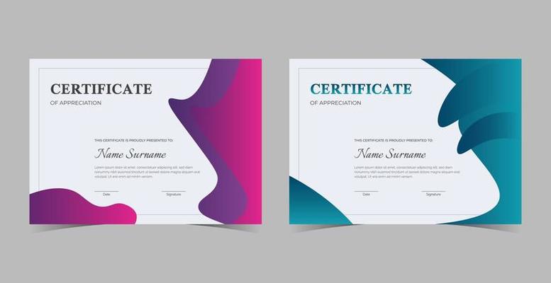 Certificate of Appreciation template, certificate of achievement, awards diploma template