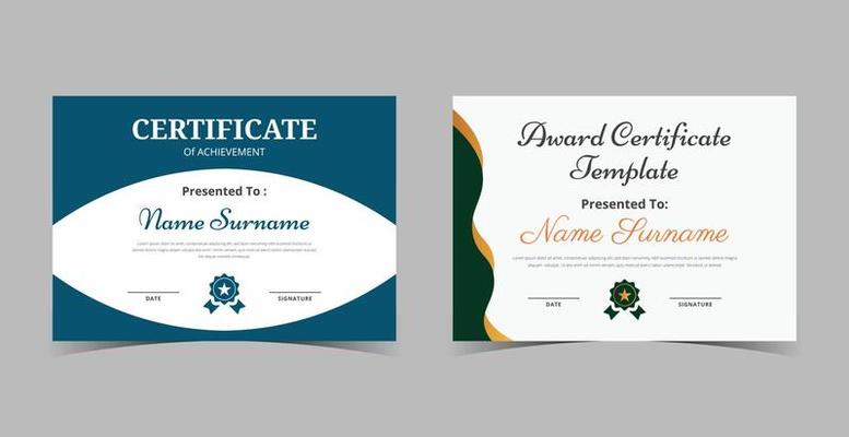 Certificate of Appreciation template, certificate of achievement, awards diploma template