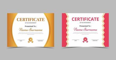 Certificate of Appreciation template, certificate of achievement, awards diploma template vector