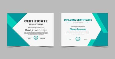 Certificate of Appreciation template, certificate of achievement, awards diploma template vector