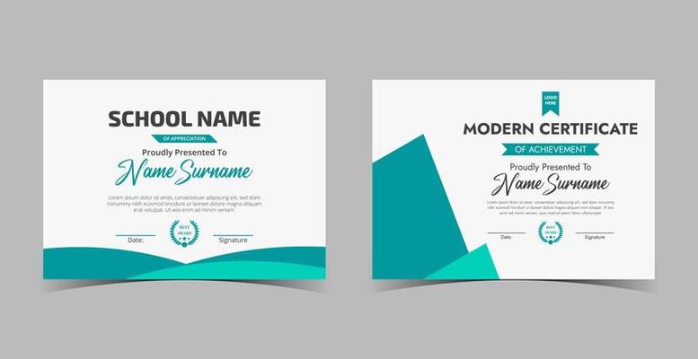 Certificate of Appreciation template, certificate of achievement, awards diploma template