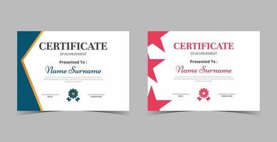 Certificate of Appreciation template, certificate of achievement, awards diploma template vector