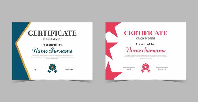 Certificate of Appreciation template, certificate of achievement, awards diploma template