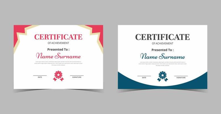 Certificate of Appreciation template, certificate of achievement, awards diploma template