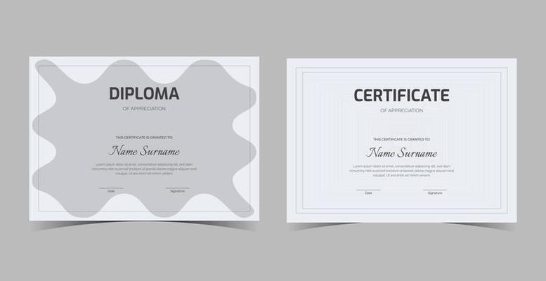 Professional diploma certificate template,Certificate of Appreciation template, certificate of achievement, awards diploma template