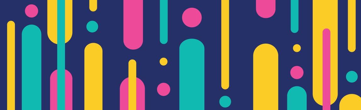 abstracción moderna, composición hecha de varias formas redondeadas de líneas en color - vector