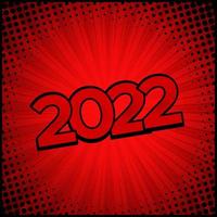 Colorful Web Template Comic Zoom New Year 2021 - Vector