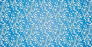 Abstract frosty patterns, panoramic blue and white web pattern background - Vector