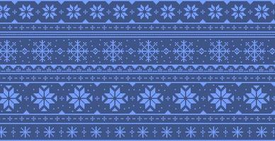 Navidad fondo panorámico azul con dibujos y patrones de la fiesta - vector