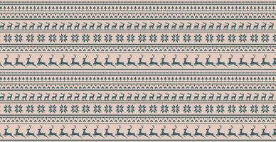 Christmas light panoramic background with drawings of deer and patterns of the holiday - Vector