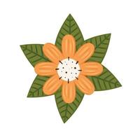 icono de flor de naranja vector