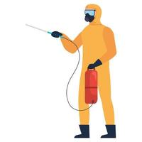 Isolated disinfection person vector