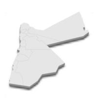 3d map with borders of regions vector