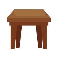 wooden table furniture vector