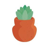 plant in ceramic vase vector