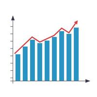 infographic bars chart vector