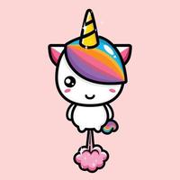 cute unicorn mascot vector design