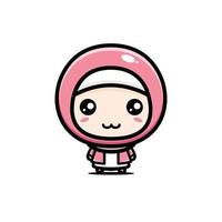 Cute Muslim character vector design