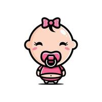 Cute baby fat character vector design